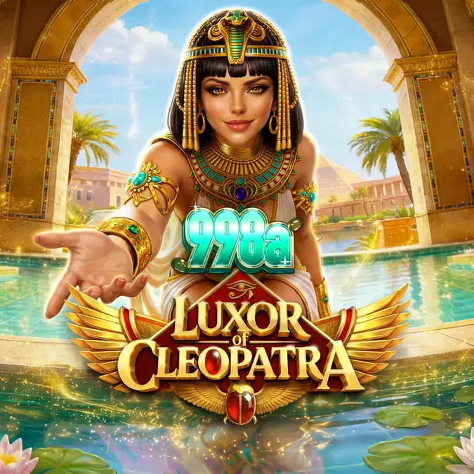 Tampilan visual slot Luxor of Cleopatra dengan elemen Mesir Kuno